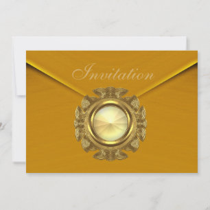 Invitation Toutes Occasions Riche Velours Moutarde