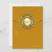 Invitation Toutes Occasions Riche Velours Moutarde (Dos)