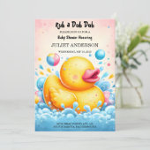Invitation Toy Pool en mousse Bash Twin en caoutchouc Baby sh (Debout devant)