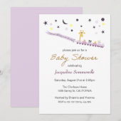 Invitation Toy Train Animal Passengers Baby Shower (Devant / Derrière)