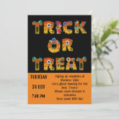 Invitation Trace ou traitement d'Halloween communautaire (Debout devant)