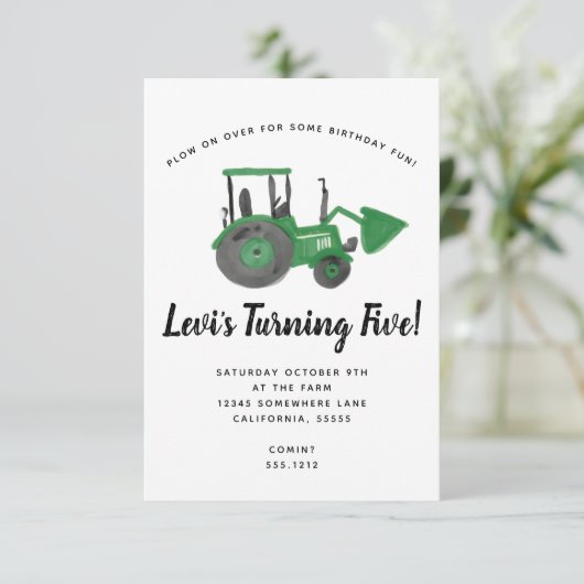 INVITATION TRACTEUR (Debout devant)