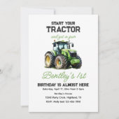 Invitation Tracteur 1er anniversaire Fun Farm (Devant)
