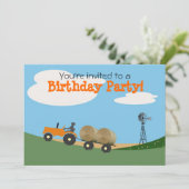 Invitation Tracteur à l'invitation de partie de ferme : (Debout devant)