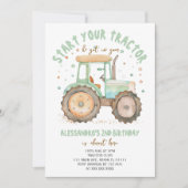Invitation Tracteur agricole 2e anniversaire (Devant)