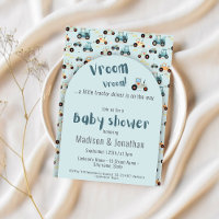 Tracteur conducteur ferme garçon baby shower Invit