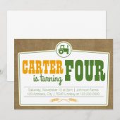 Invitation Tracteur de Campagne (Devant / Derrière)