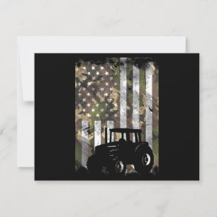Invitation Tracteur de drapeau de camouflage Camion de ferme