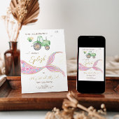 Invitation Tracteur Mermaid Thème conjoint Anniversaire Invit
