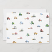 Invitation tracteur photo personnalisé 4e anniversaire (Dos)