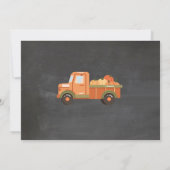 Invitation Tracteurs Citrouille Anniversaire 1ère Photos Garç (Dos)