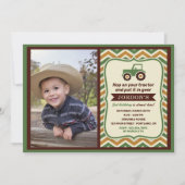 Invitation Tractor Farmhouse Boy Fête d'anniversaire (Devant)