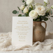 Invitation Traditional Classic Script 4 Photo QR Code Wedding