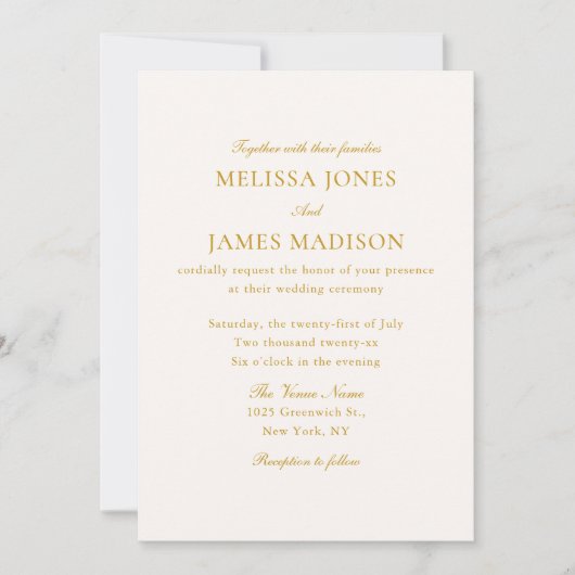 Invitation Traditional Classic Script 4 Photo QR Code Wedding (Devant)