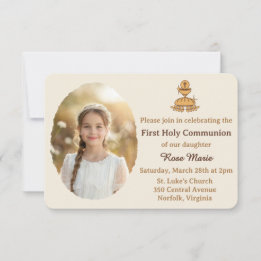 Invitation Traditional First Holy Communion Photo