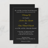 Invitation Traditional Wedding with Both Parents Names on (Devant / Derrière)
