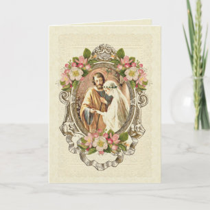 Invitation Traditionnel catholic Elegant Vintage Wedding