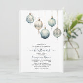 Invitation Traditionnel Noël rustique aquarelle Joyeux Noël (Debout devant)