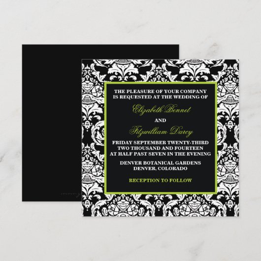 Invitation traditionnelle à Damas (Devant / Derrière)