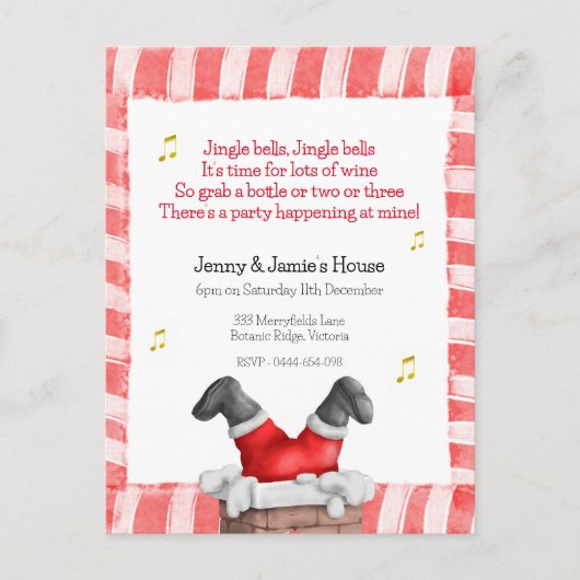 Invitation traditionnelle à la fête de Noël (Devant)