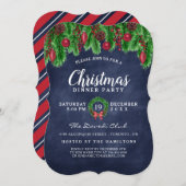 Invitation traditionnelle à la fête de Noël (Devant / Derrière)