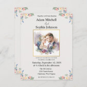 Invitation traditionnelle à un mariage photo (Devant / Derrière)