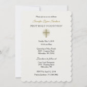 Invitation traditionnelle catholique de première c (Dos)