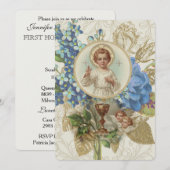Invitation traditionnelle catholique de première c (Devant / Derrière)