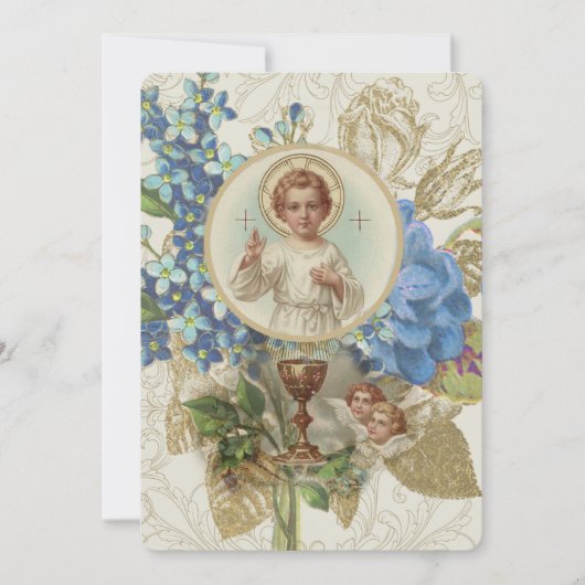 Invitation traditionnelle catholique de première c (Devant)