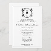 Invitation Traditionnelle Catholique Élégante Première Sainte (Devant / Derrière)