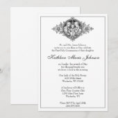 Invitation Traditionnelle Catholique Élégante Première Sainte (Devant / Derrière)