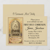 Invitation Traditionnelle Catholique Première Sainte Communio (Devant / Derrière)