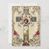 Invitation traditionnelle catholique vintage pour  (Devant)