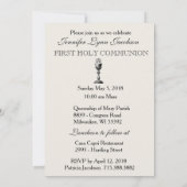 Invitation traditionnelle catholique vintage pour (Dos)