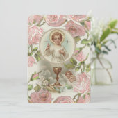 Invitation traditionnelle catholique vintage pour  (Debout devant)