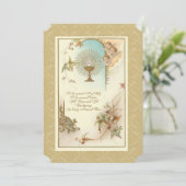 Invitation traditionnelle catholique vintage pour (Debout devant)