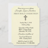 Invitation traditionnelle catholique vintage pour (Dos)