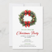 Invitation traditionnelle de couronne de Noël à l' (Devant)