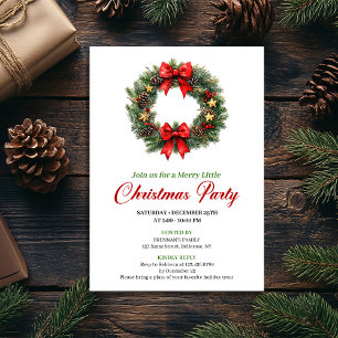 Invitation traditionnelle de couronne de Noël à l'