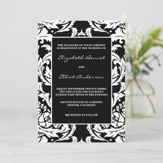 Invitation traditionnelle de damassé (Debout devant)