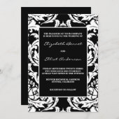 Invitation traditionnelle de damassé (Devant / Derrière)