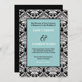 Invitation traditionnelle de damassé (Devant / Derrière)