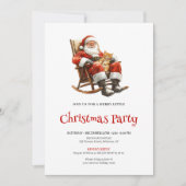 Invitation traditionnelle de fête de Noël de Santa (Devant)