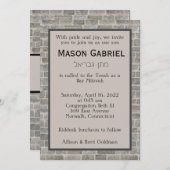 Invitation traditionnelle en briques grises (Devant / Derrière)