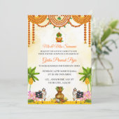 Invitation traditionnelle indienne pour la cérémon (Debout devant)