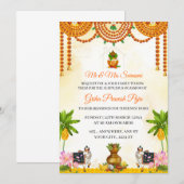 Invitation traditionnelle indienne pour la cérémon (Devant / Derrière)