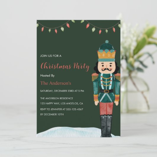Invitation traditionnelle Nutcracker Christmas Par (Debout devant)