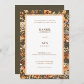 Invitation traditionnelle Terre Élégance Brown (Devant / Derrière)