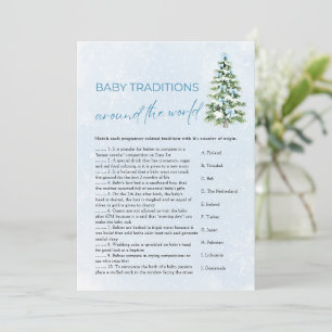 Invitation Traditions de bébé à Noël autour du monde Jeu
