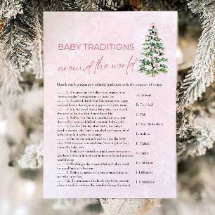 Invitation Traditions de bébé de Noël autour du jeu mondial